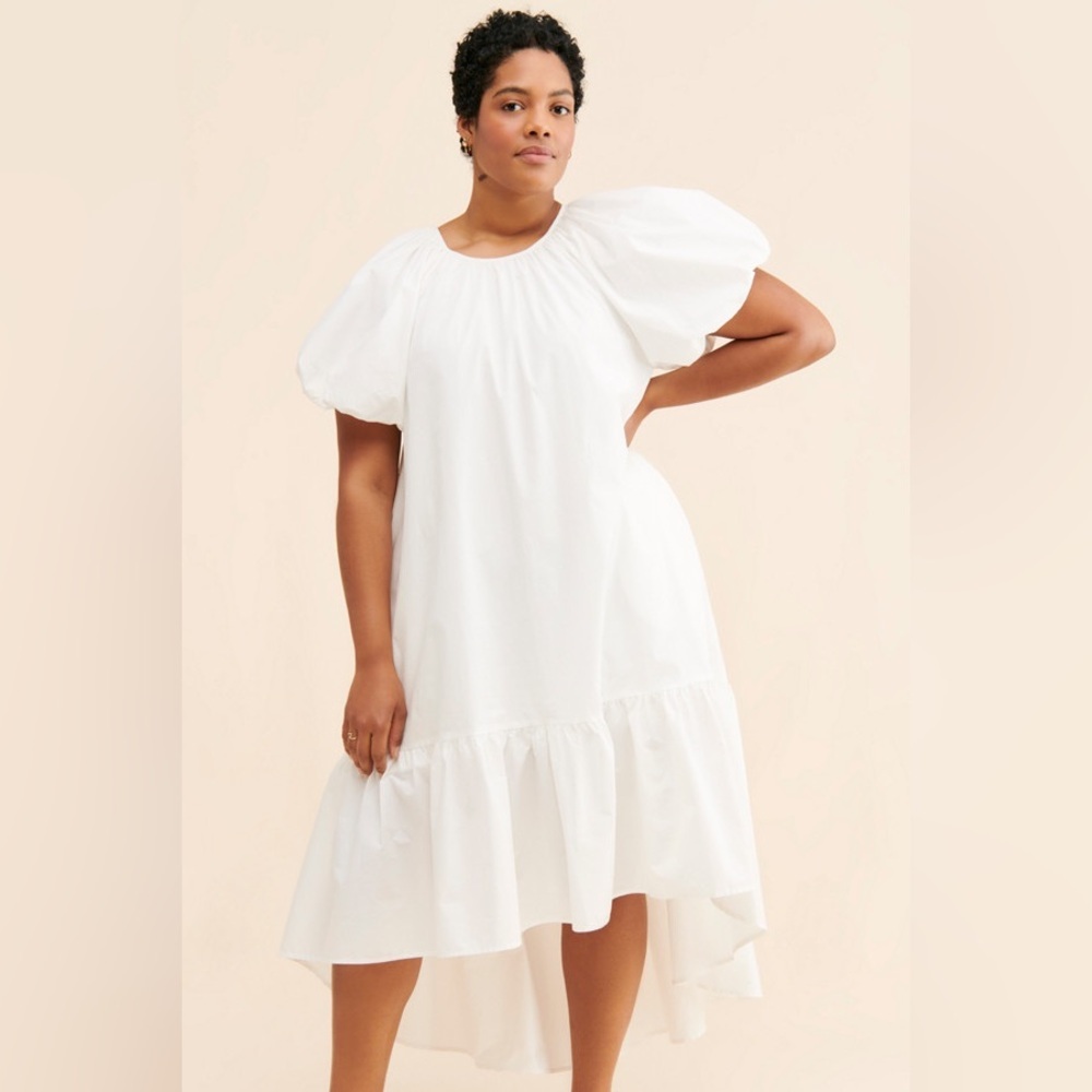 Urban Outfitters White Puff Sleeve Dress XL